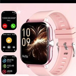 Smartwatch with Pink Strap